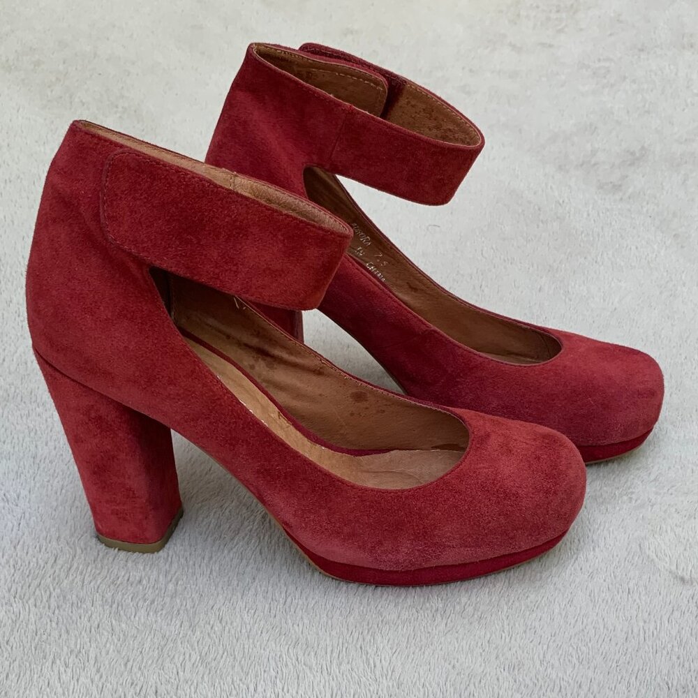 Jeffrey Campbell Vintage Aurora Suede Heels Sz 7.5 - Picture 4 of 15